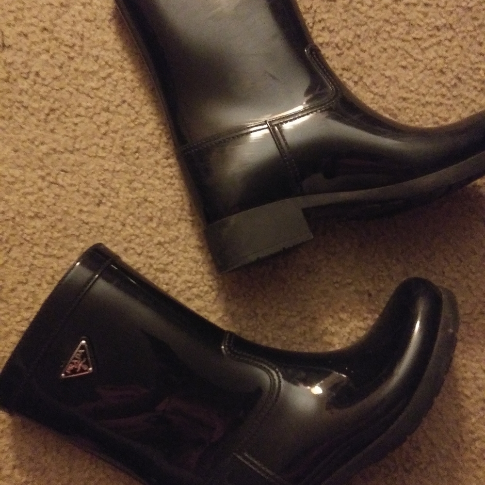 Prada rain boots